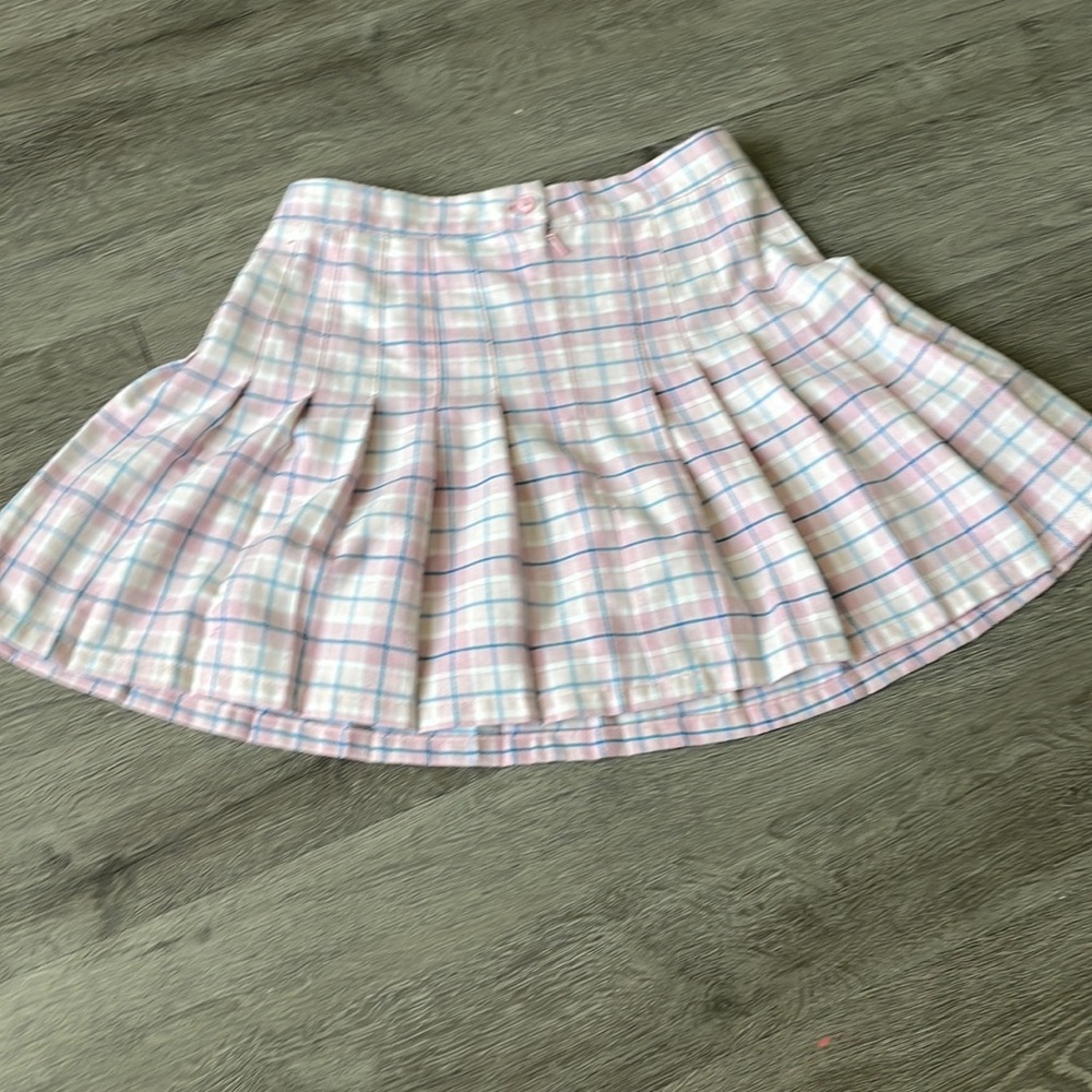 Pink blue and white skirt